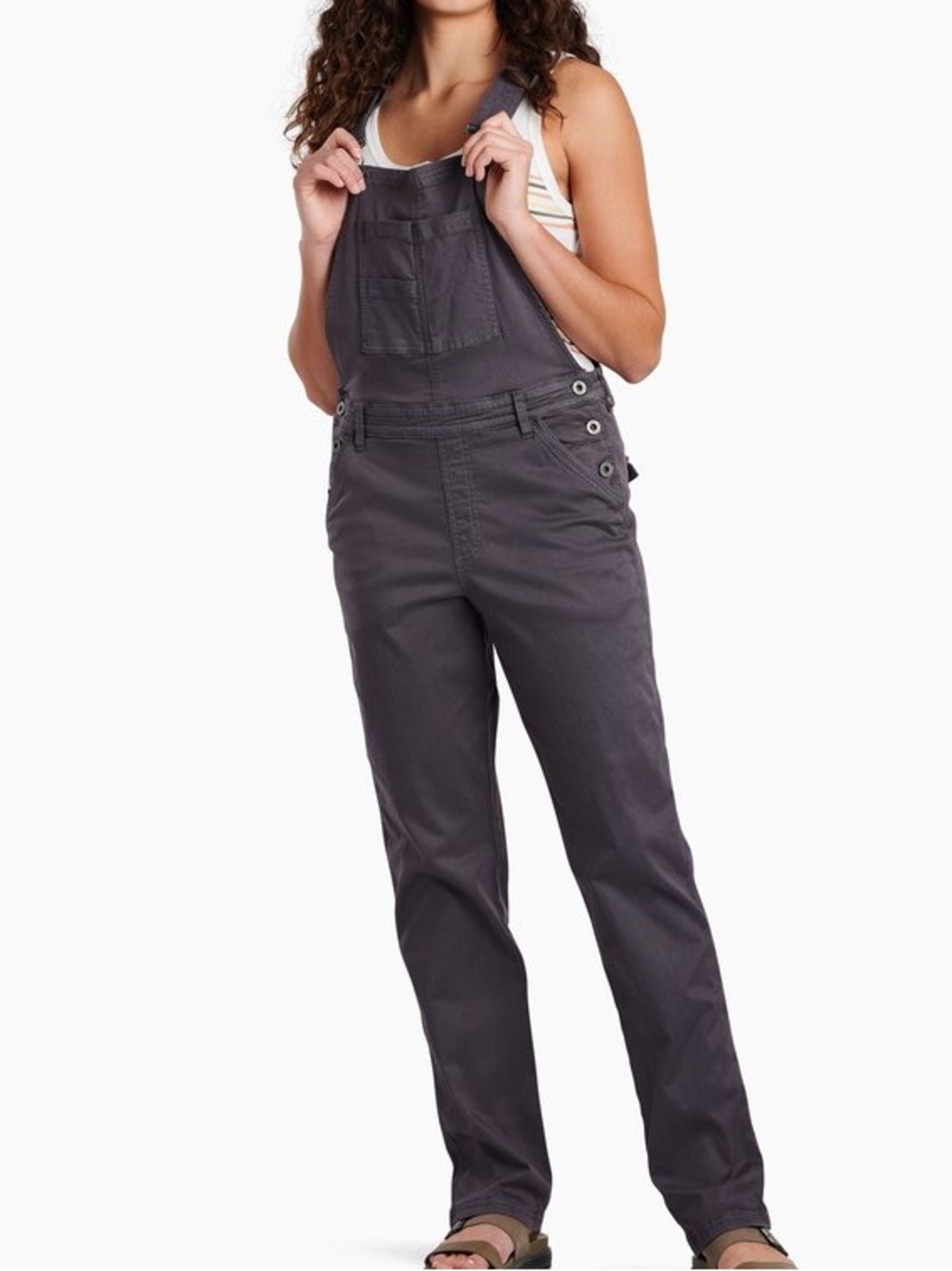 NWT KUHL Kultivatr Overalls Cotton Twill Outdoor Pavement Gray Size 14